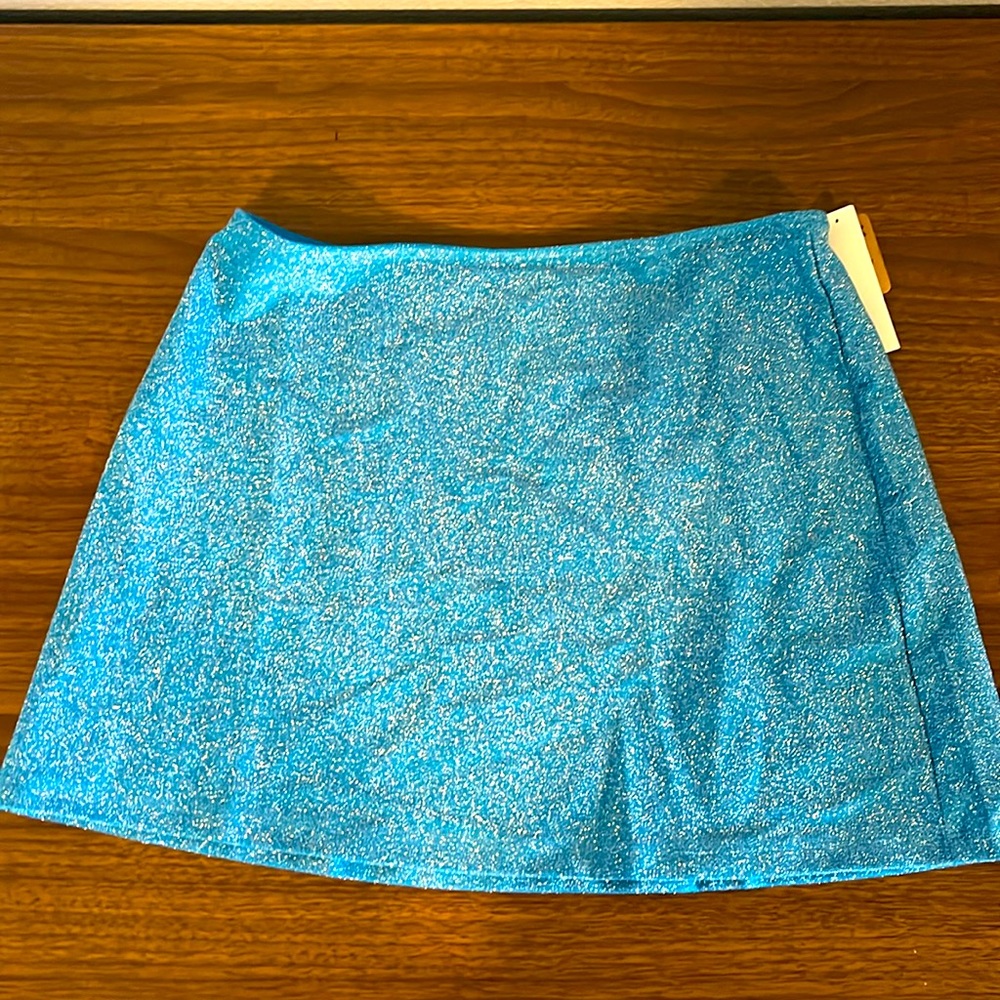 PINK VS Glitter Sparkling Mini Swim Skirt Cover Up Size Medium